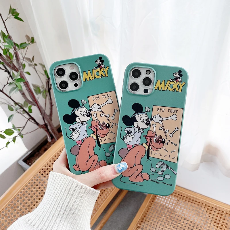 Cute Disney Mickey Phone Cases For iPhone 14 13 12 11 Pro Max  XR X XS MAX 8 7 Plus SE 2020 Anti-fall Cover