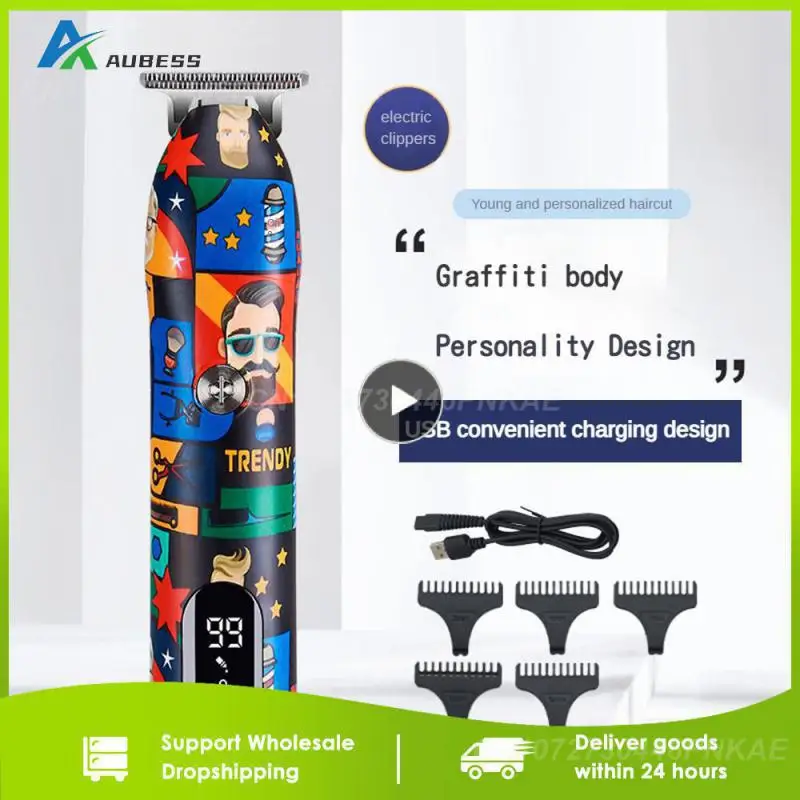 

Машинка для стрижки волос аккумуляторная с зарядкой от Usb и ЖК-дисплеем