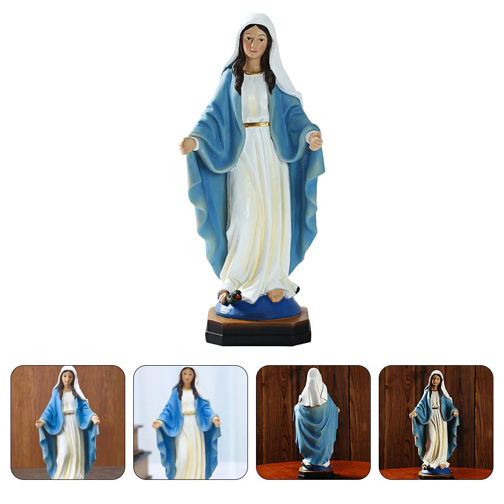 

Statue Mary Madonna Statues Virgin Garden Religious Figurine Catholic Resin Ornament Jesusnovel Figurines Vintage Outdoor