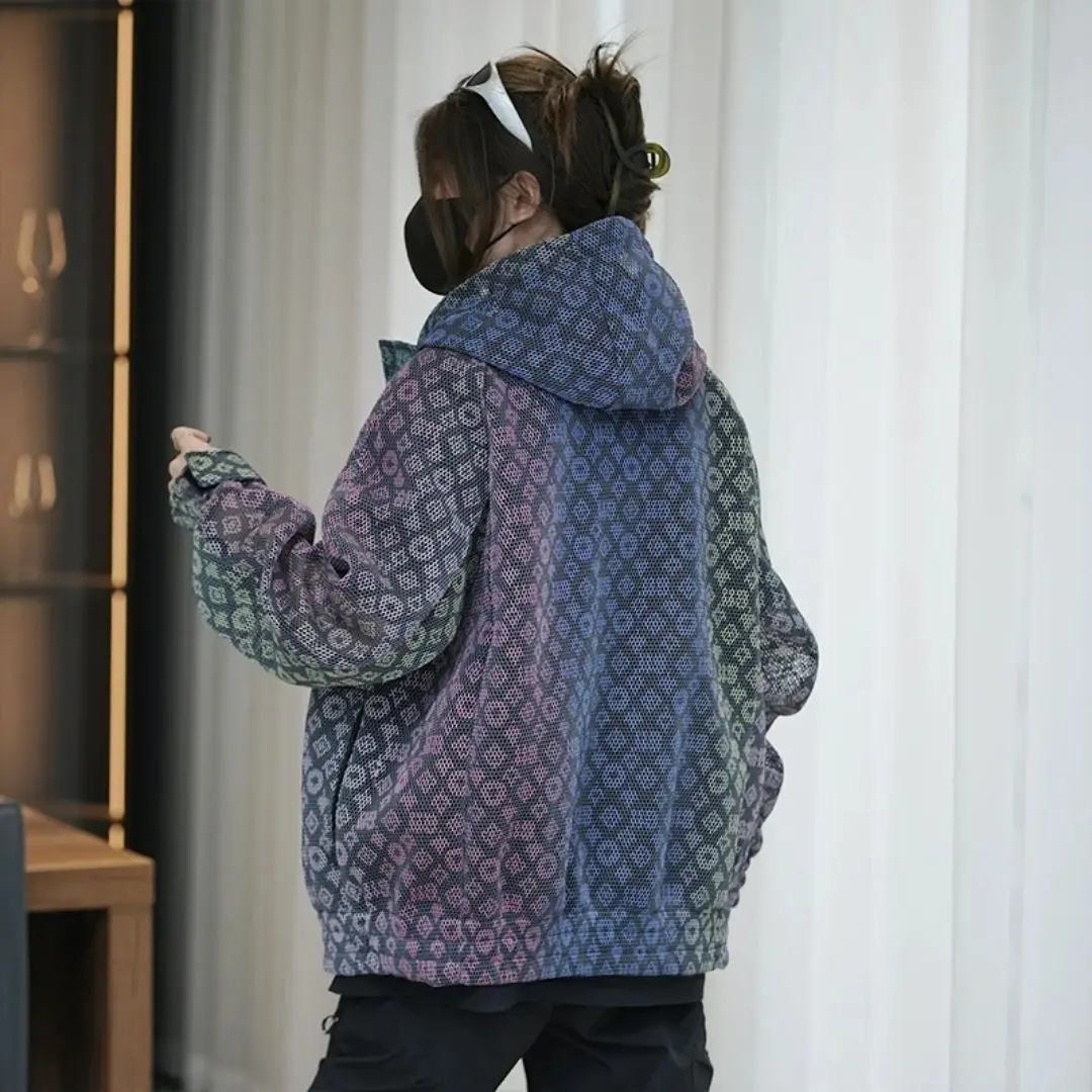 Весенне-летнее Новое свободное повседневное дышащее Сетчатое пальто с вырезами