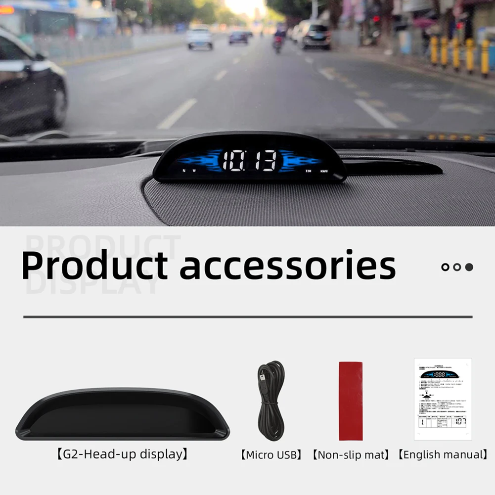 

2022New Car HUD HD Heads Up Display G2 Car Outdoor Off-Road Speed Odometer Guide Heads Windshield Projector with Overspeed Alarm