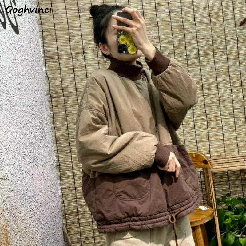 Женские парки зимние теплые простые универсальные для отдыха модные элегантные