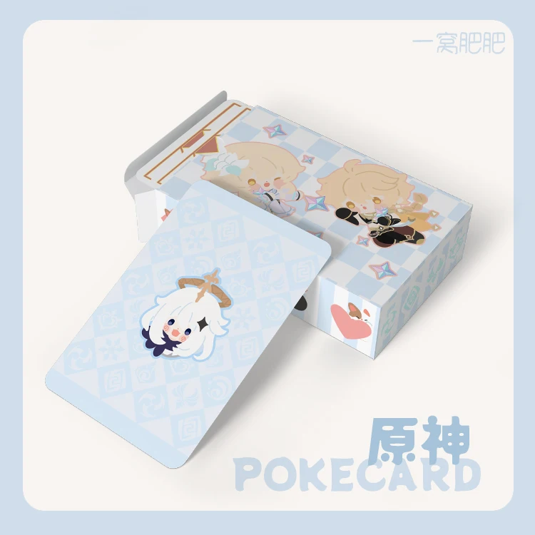 

Kawaii Game Genshin Impact Merch Creative Poker Xiao Wanderer Alhaitham Kaveh Tartaglia Multi-purpose Playing Card Collection