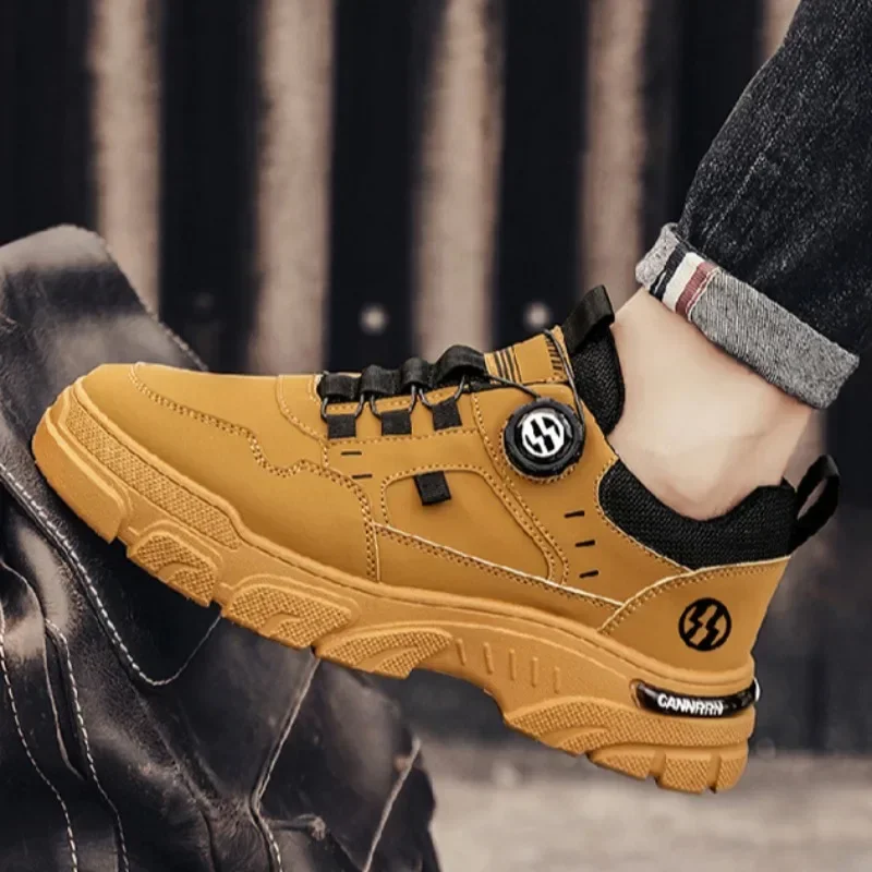 Новые осенние мужские кроссовки кожаная мужская обувь уличные горные