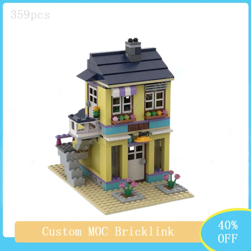 

Creative Street View Series New Lake High School DIY Two-story House MOC Toys for Children Friends Birthday Christmas Gifts Kit