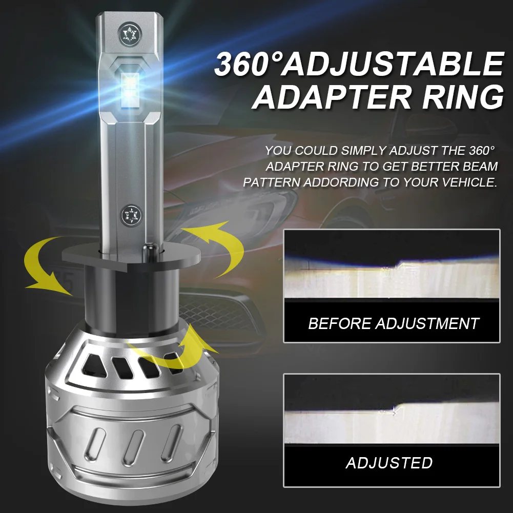 Фото 2 шт. 14000Lm 35W Turbo светодиодный H7 H4 LED Canbus H8 H11 лампа 12V Автомобильные фары лампы для Mercedes W203 BMW E60 E90 F10 E39 VW Golf 6 №3