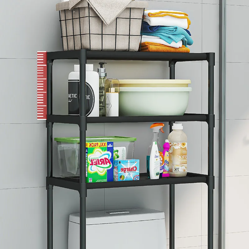 Стеллаж для хранения в туалете без перфорации многослойная компактная полка