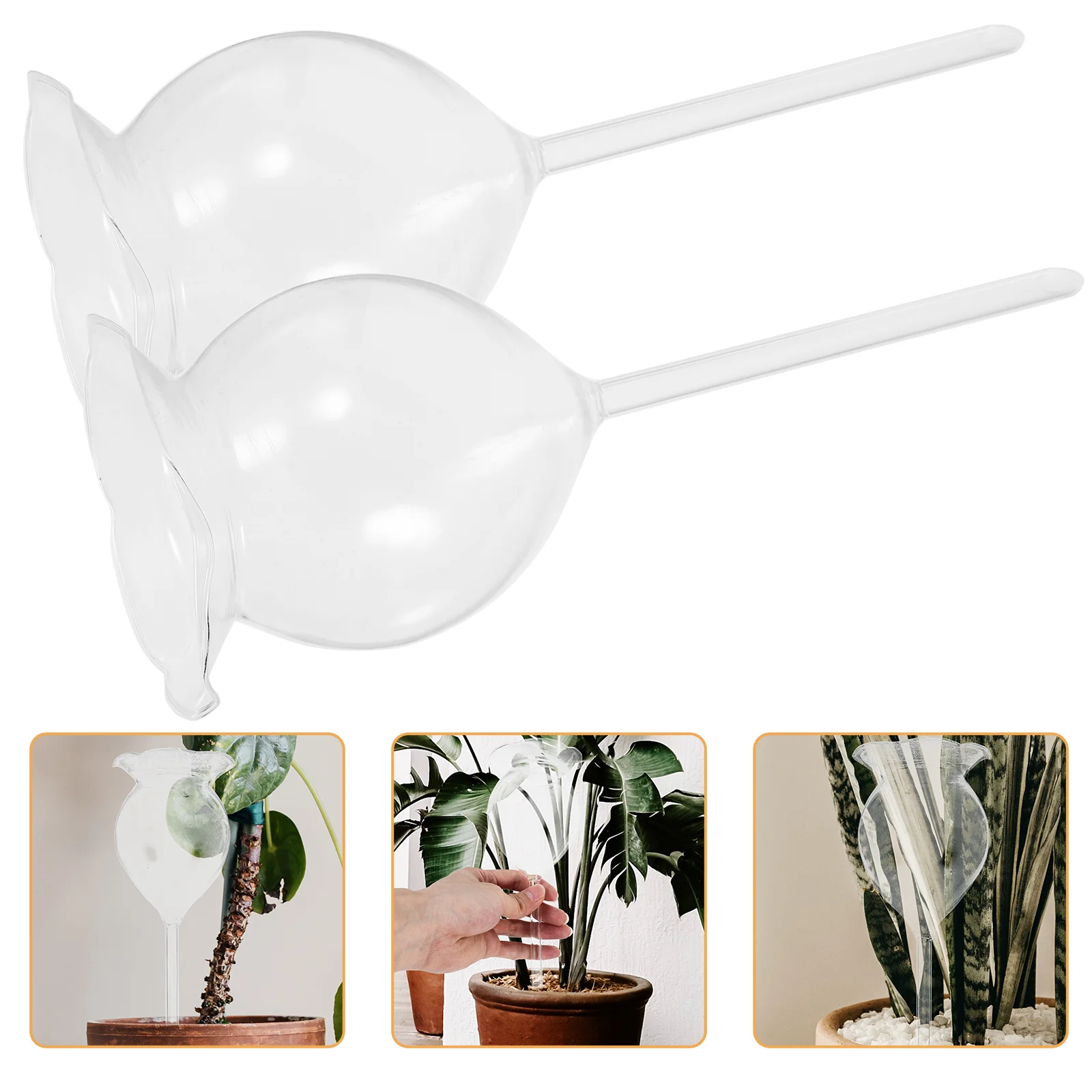

2 Pcs Potted Watering Device Planters Indoor Bulbs System For Vacation Glass Automatic Travel