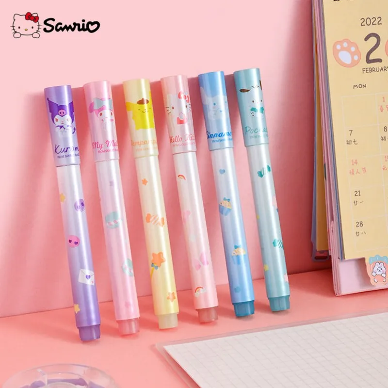 

Sanrio animation surrounding students super soft head highlighter high value cute Kulomi marker pen key mark hand account pen