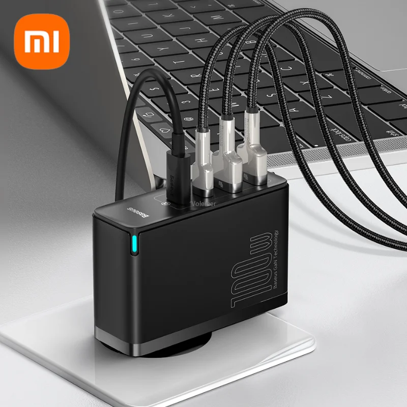 

Зарядное устройство Youpin Baseus GaN, 100 Вт, USB Тип C, PD, быстрое зарядное устройство для MacBook, ноутбука, смартфона 4,0, 3,0, быстрая зарядка USB, зарядное ус...