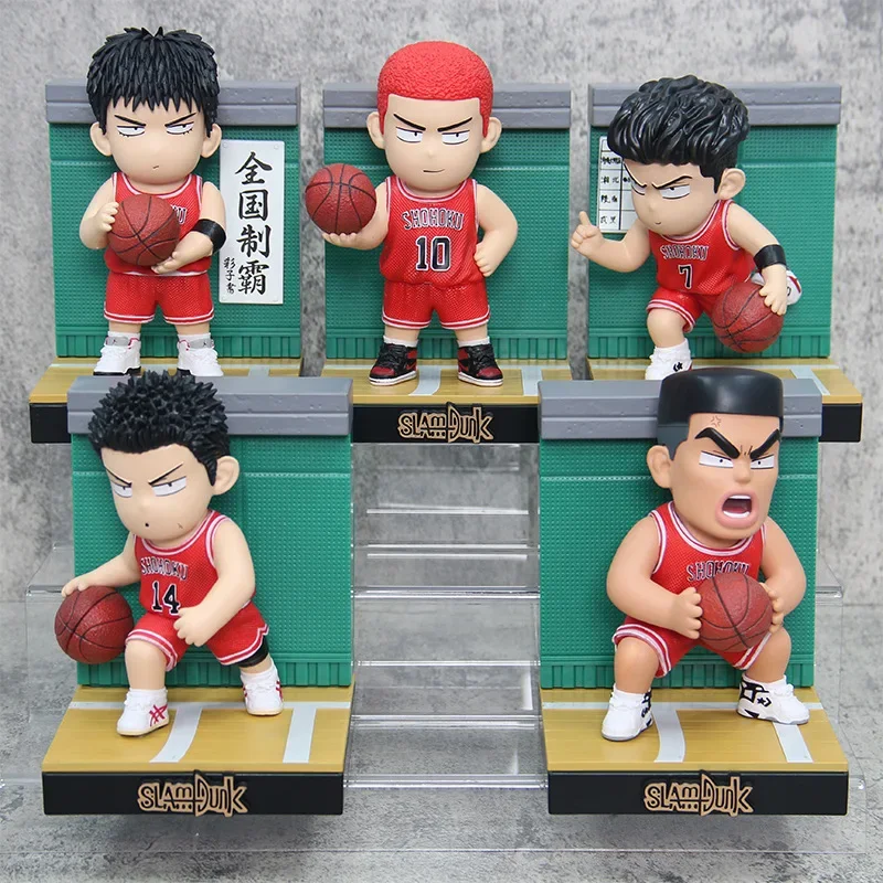 

SLAM DUNK Anime Figures Sakuragi Hanamichi Rukawa Kaede Miyagi Ryota Mitsui Hisashi Akagi Takenori PVC Model Doll Gift Toy