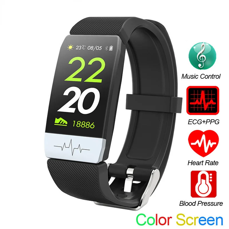 

Smart Bracelet Q1S Android Ios Wristband Sports Heart Rate Monitor Ekg Blood Pressure Measurement During Sleep Wristband Genuine