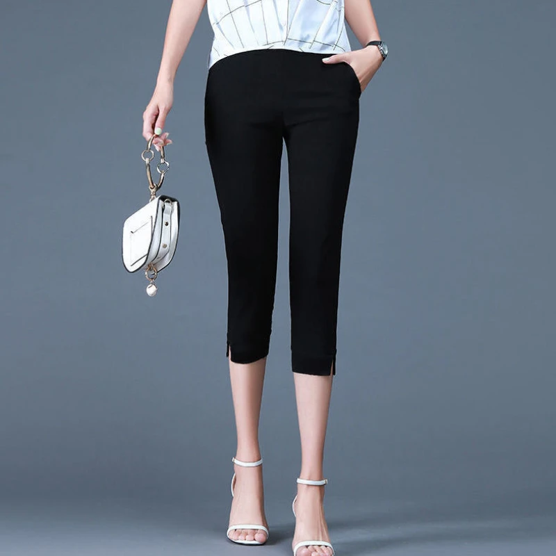 Брюки Стрейч Женские С Высокой Талией Купить