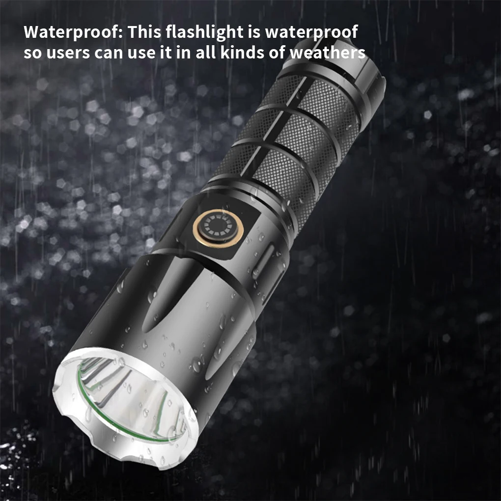 

Flashlight Durable USB Rechargeable Hand Lamp Strong Lighting Lightness Torch Hunting Camping Outdoor Household