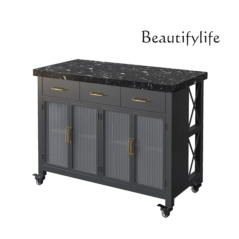 Кухонное Мраморное обеденное боковое передвижное среднее островное настольное