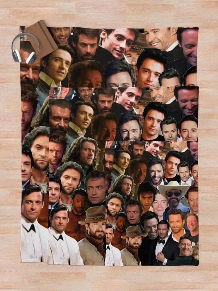 Хью Джекман фотоколлаж 2 пледы спальный мешок диваны украшения красивые одеяла