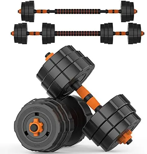 

Weights Barbell Dumbbells Set, BOSWELL Weights Dumbbells Non-Slip Neoprene Hand Weights with Connecting Rod for Adults Women Men