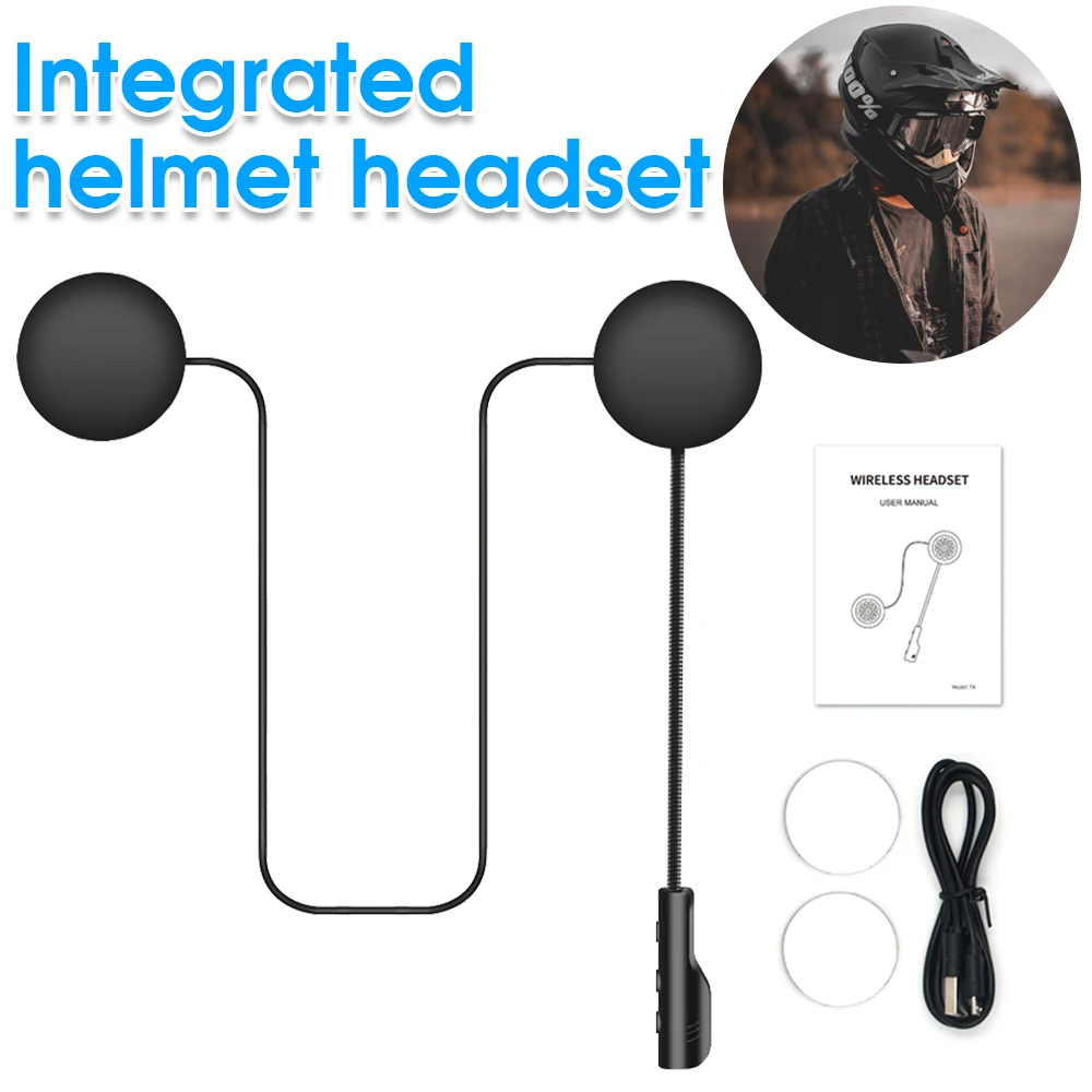 

Motorcycle Helmet Headset Wireless Bluetooth-compatible 5.0 intercom Headphones Universal Intercom Interphone Set Accessories
