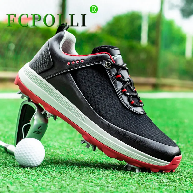 

2023 Hot Sale Golf Sneakers for Man Anti Slip Spikes Golf Shoe Men Brand Designer Athletic Shoes Mens Leather Golf Training Men