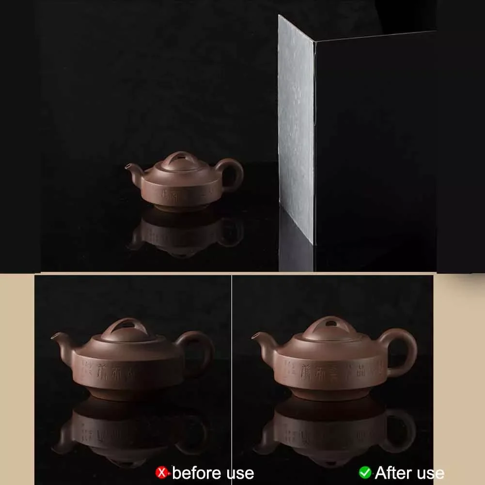 

In1 Cardboard Light Reflector Paper Foldable Small Props Absorber For Photography White Black Silver Double Sided Board Studio