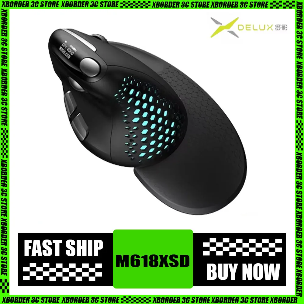 Bluetooth-мышь Delux M618xsd беспроводная эргономичная 3 режима