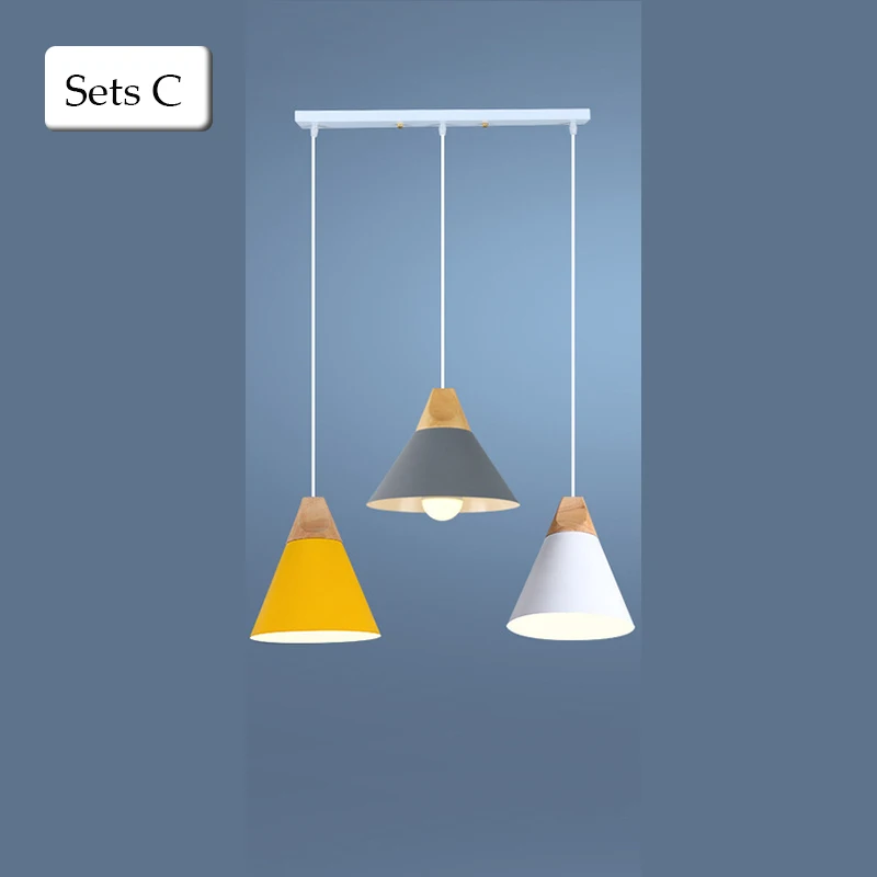 

Modern Pendant Lights Multicolor E27 for Kitchen Fixtures Hanging Lamp Lampshade Home Chandelier Bedroom Table Dining Room