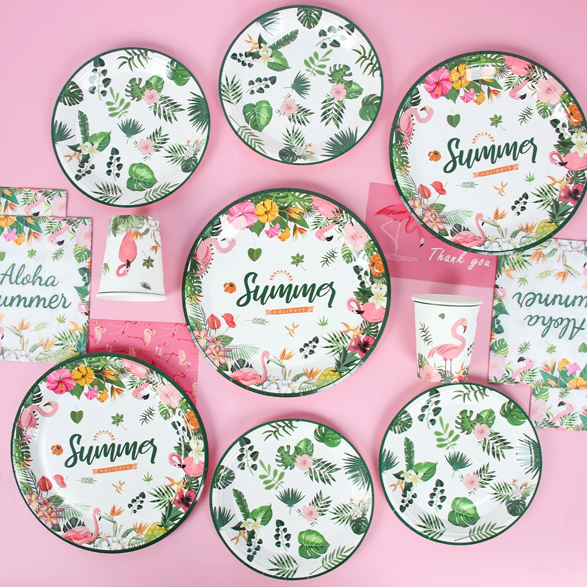 Гавайи участник Luau фламинго для вечеринки Цвет: Розовый декор в виде ананаса