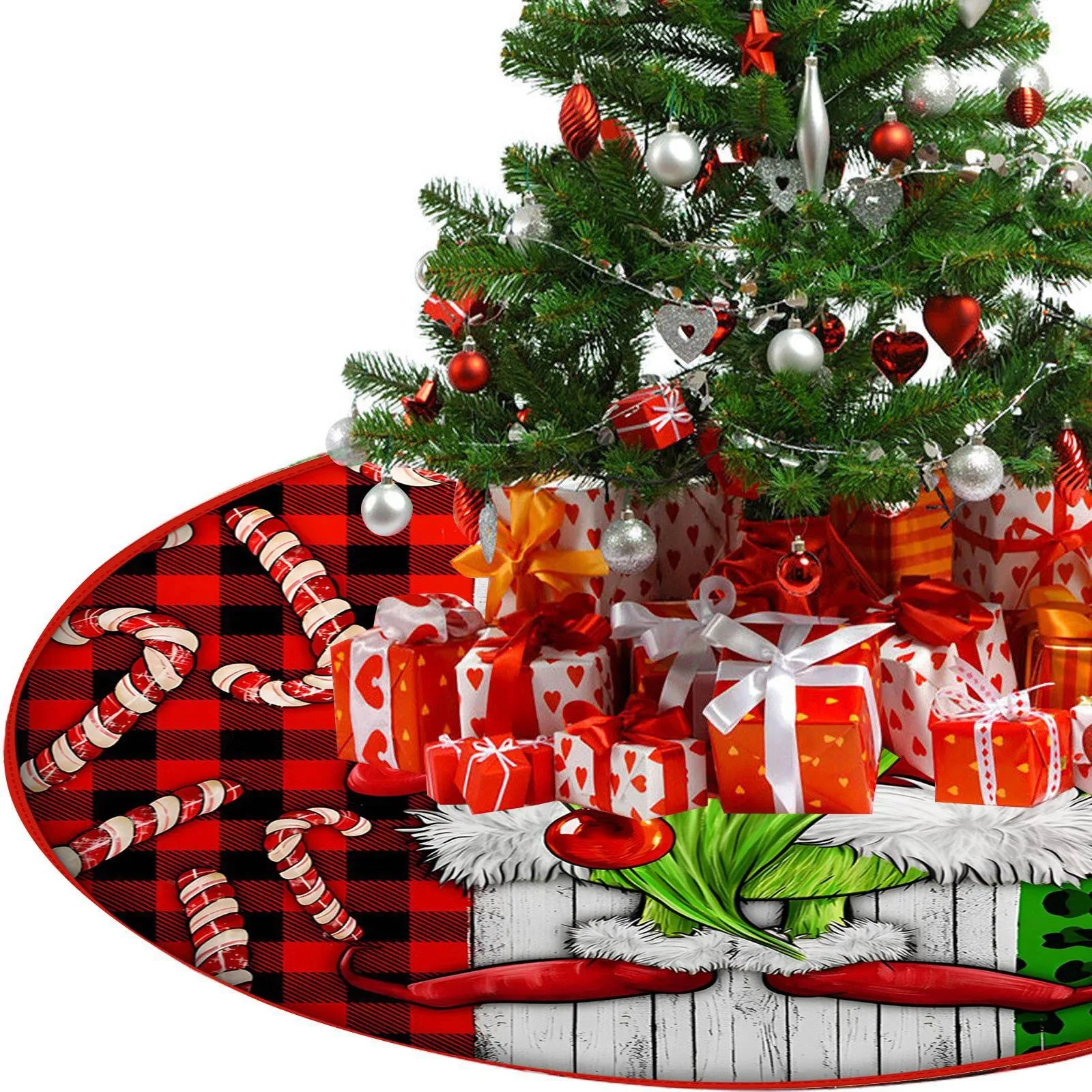 Christmas Tree Skirt Christmas Decoration Tree Skirt Pink Party Decorations for Men Party Decorations for Women 50th Birthday