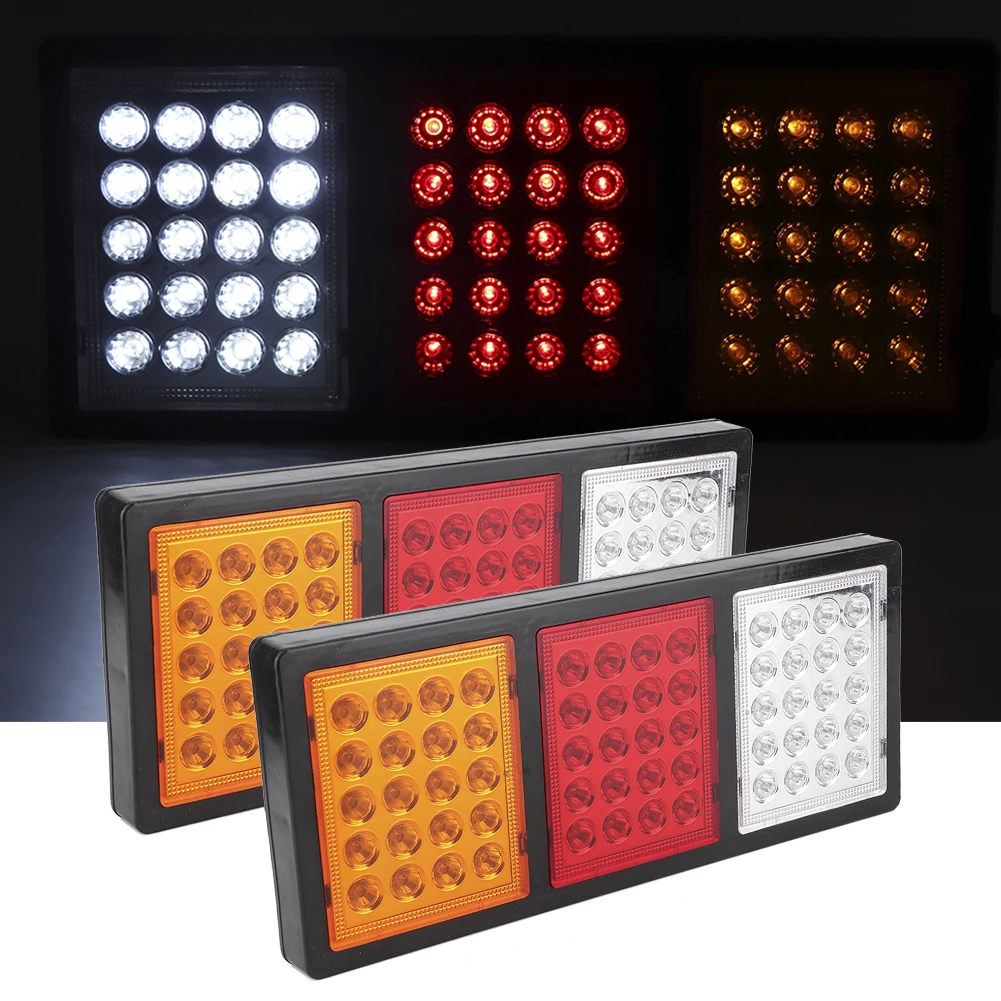 Пара прицепа Грузовик Задний фонарь Лампа 60LED Яркий IP67 Водонепроницаемый