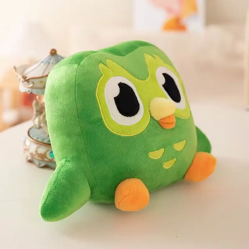 Зеленая плюшевая игрушка Duolingo Owl Duo Plushie Of The мультяшная аниме-кукла с совой мягкая