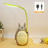 cartoon totoro led night light usb children gift room decoration charging creative animal bedside foldable table lamp