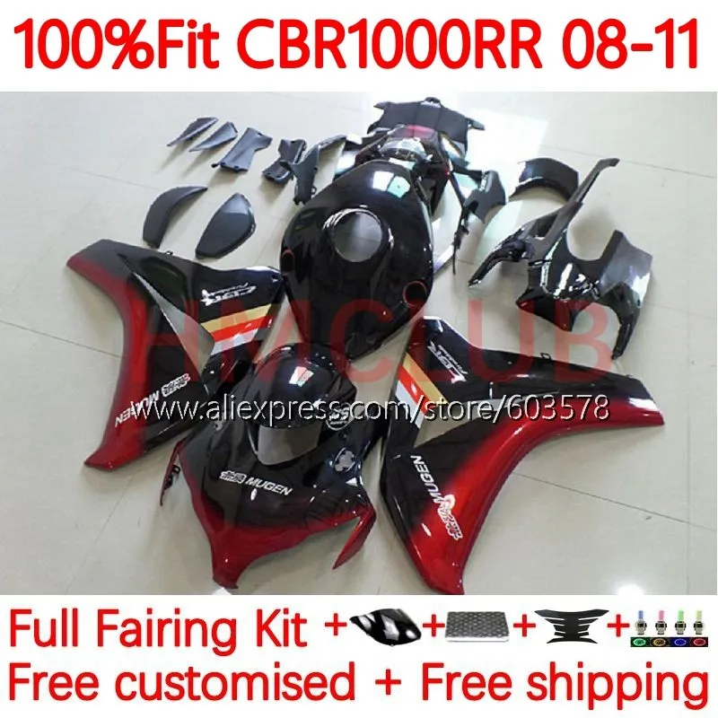 

Инъекция для HONDA CBR1000 CBR 1000 RR CC CBR1000RR красный черный 2008 2009 2010 2011 CBR 1000RR 08 09 10 11 обтекатель OEM 113No.44
