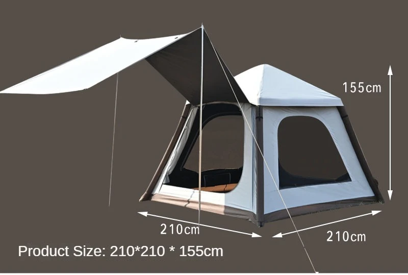 Навес брезентовый водонепроницаемый 2-в-1 на 3-4 человека автоматическая уличная