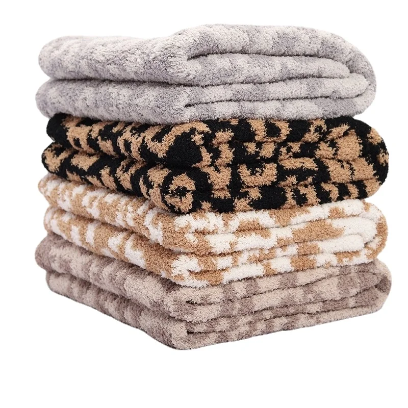 Plush Baby Blankets Soft Swaddle Wrap Geometric Leopard Toddler Kids Boys Girls Sofa Bedding Blankets Multi-Functional Blanket
