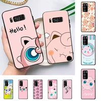 bandai pokemon jigglypuff phone case for samsung galaxy note 10pro note20ultra note20 note10lite m30s coque