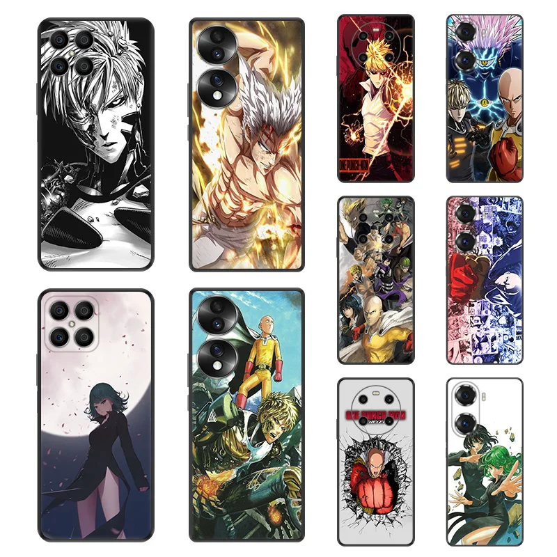 Мягкий защитный чехол для телефона Honor X8 X7 X6 X40 X9 Play6T 6C 9A 70 60 50 20 Lite 30i 8X Magic4 Pro Аниме One Punch Man