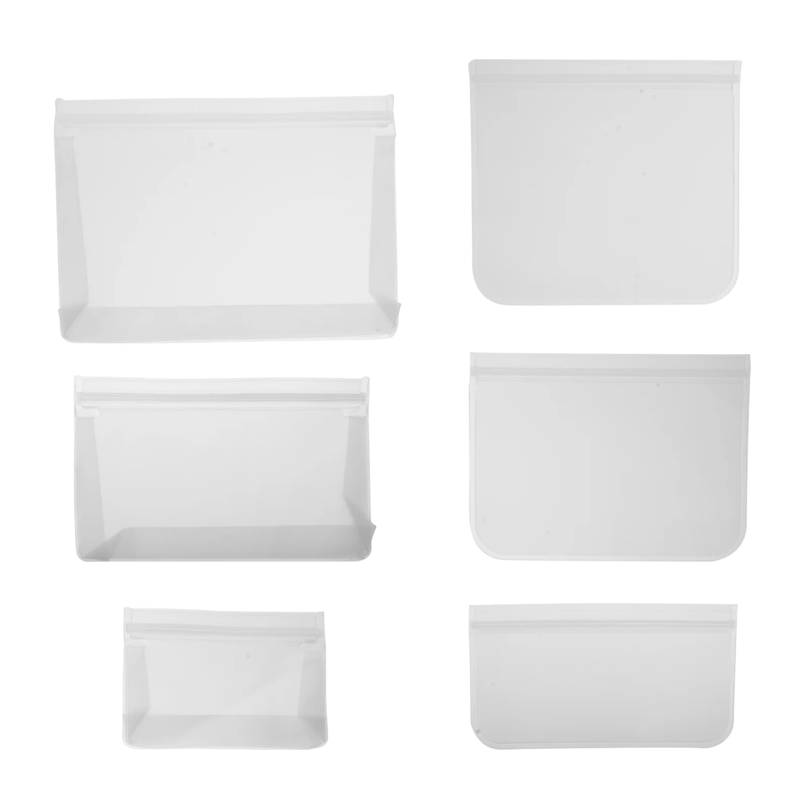 6pcs Durable Simple Practical Multifunctional Snack Storage Bags Waterproof Pouches for Home