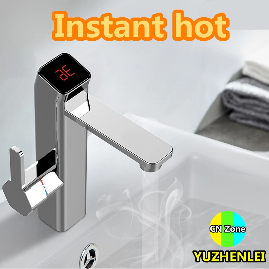 Display Instant Hot Water Faucet Electric Fast Heater Tap Tankless Heating 3KW Kitchen Washroom Balcony Cold-hot Dual-use