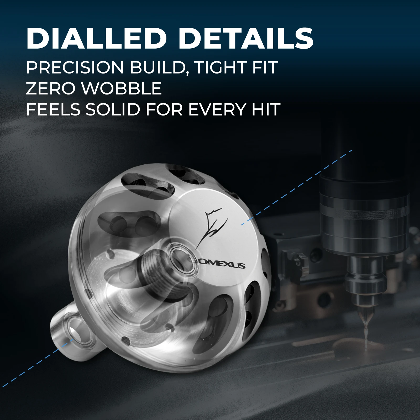 Фото Рукоятка Gomexus из алюминия для катушек Shimano Stradic Predator, для ловли на приманки, легкого джиггинга и морской рыбалки, модели MJ57&63 №4