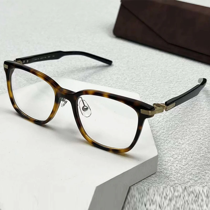 

Japanese NPM-105 Acetate Square Luxury Brand Glasses Frames Men Myopia Classical Silver Eyeglasses Women Prescription Eyewear