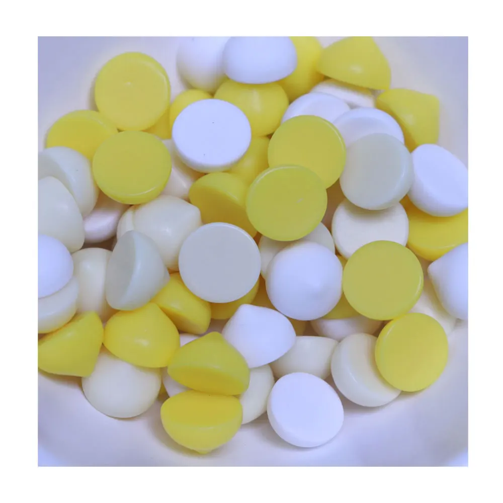 Милые пастельные чип кусочки из смолы) с плоским дном на не сужающемся книзу