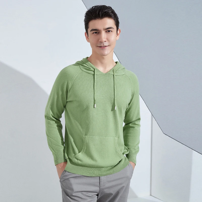 Autumn and winter new men's hooded collar sweater casual loose  style fashion loose hooded sweater