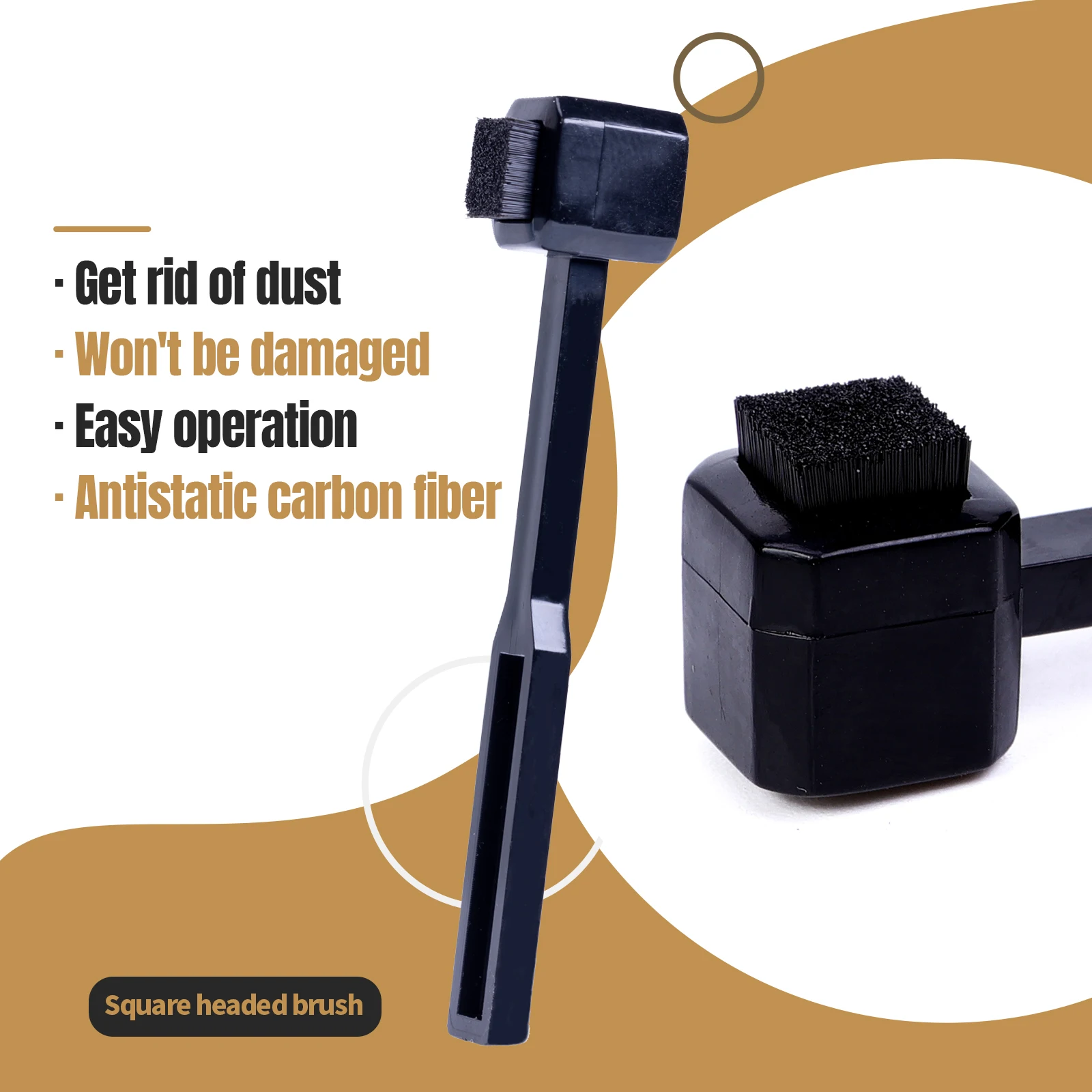 Популярный полезный Антистатическая щетка из углеродного волокна + 10 мл игла для