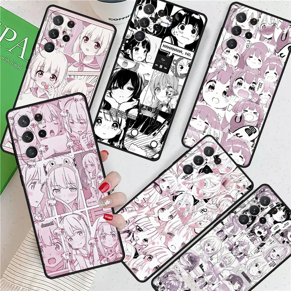 Милые кавайные японские девушки Харадзюку розовый для Samsung Galaxy S24 Ultra S21 S22 S8 S9 S10E Note