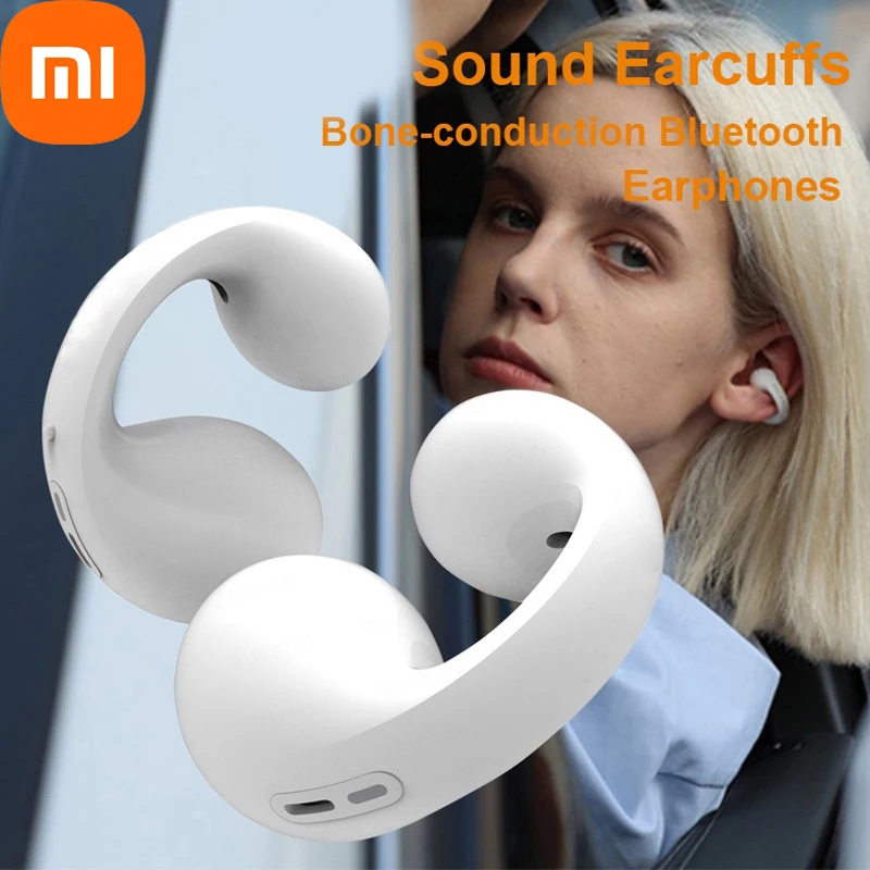 Xiaomi Sound Earcuffs Wireless Bluetooth Earphones Earring TWS Ear Hook Headphones Waterproof Sport Earbuds  Headset With Mic images - 6