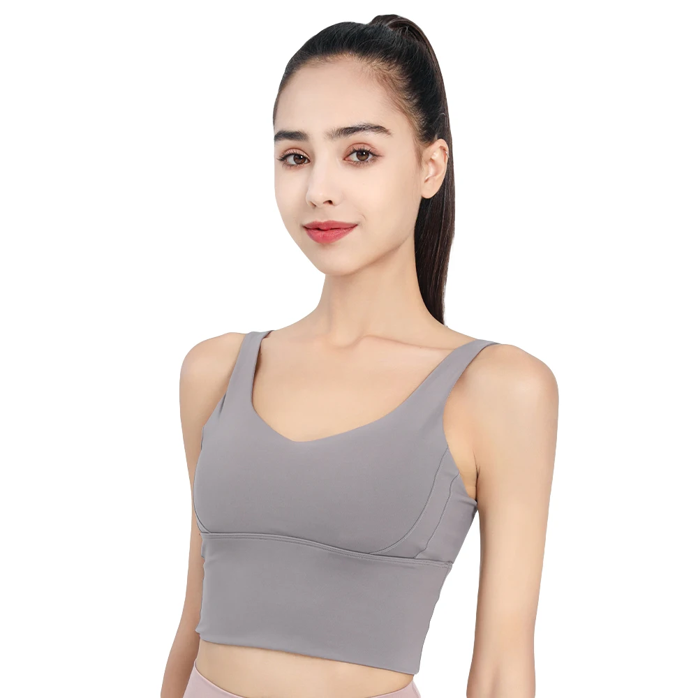 Женский спортивный бюстгальтер с чашками пуш-ап и U-образной спинкой