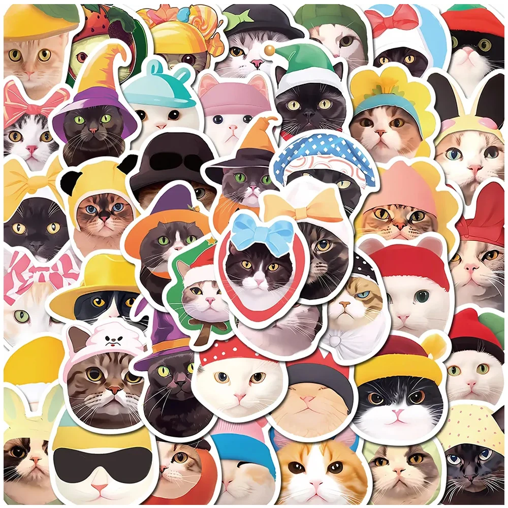 

10/30/59pcs Funny Cute Cat Meme Graffiti Stickers Decals Skateboard Laptop Motorcycle Car Bike Cool Waterproof Sticker Kids Toys