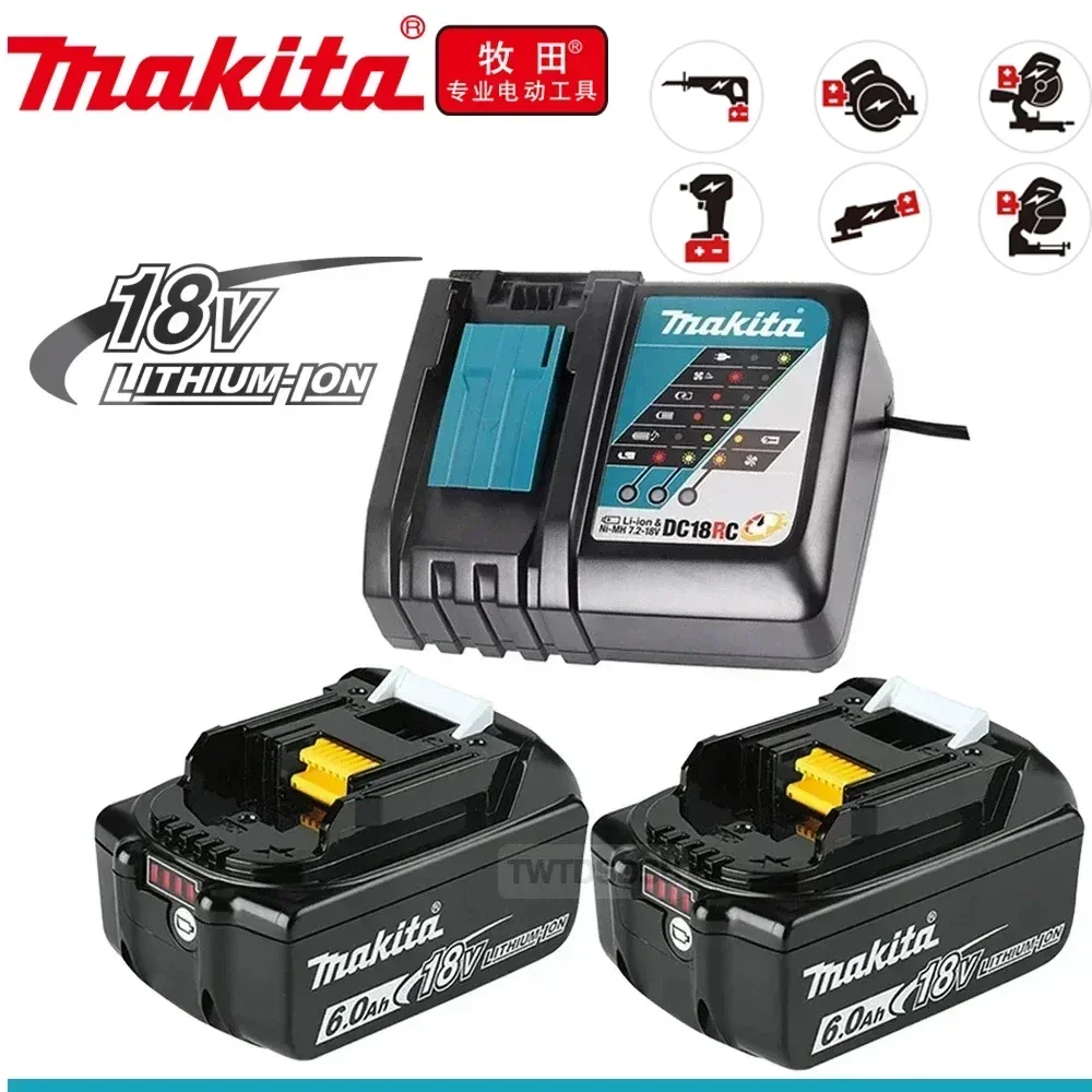 100% совместимая литий-ионная аккумуляторная батарея Makita 18 В 6 0 Ач для