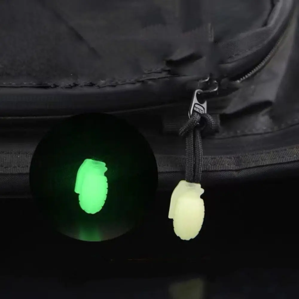 

10pcs Suitcase Tent Backpack Zipper Pull New Multistyles TPU Night Light Fit Rope Tag Anti loss Keychain Outdoor Tool