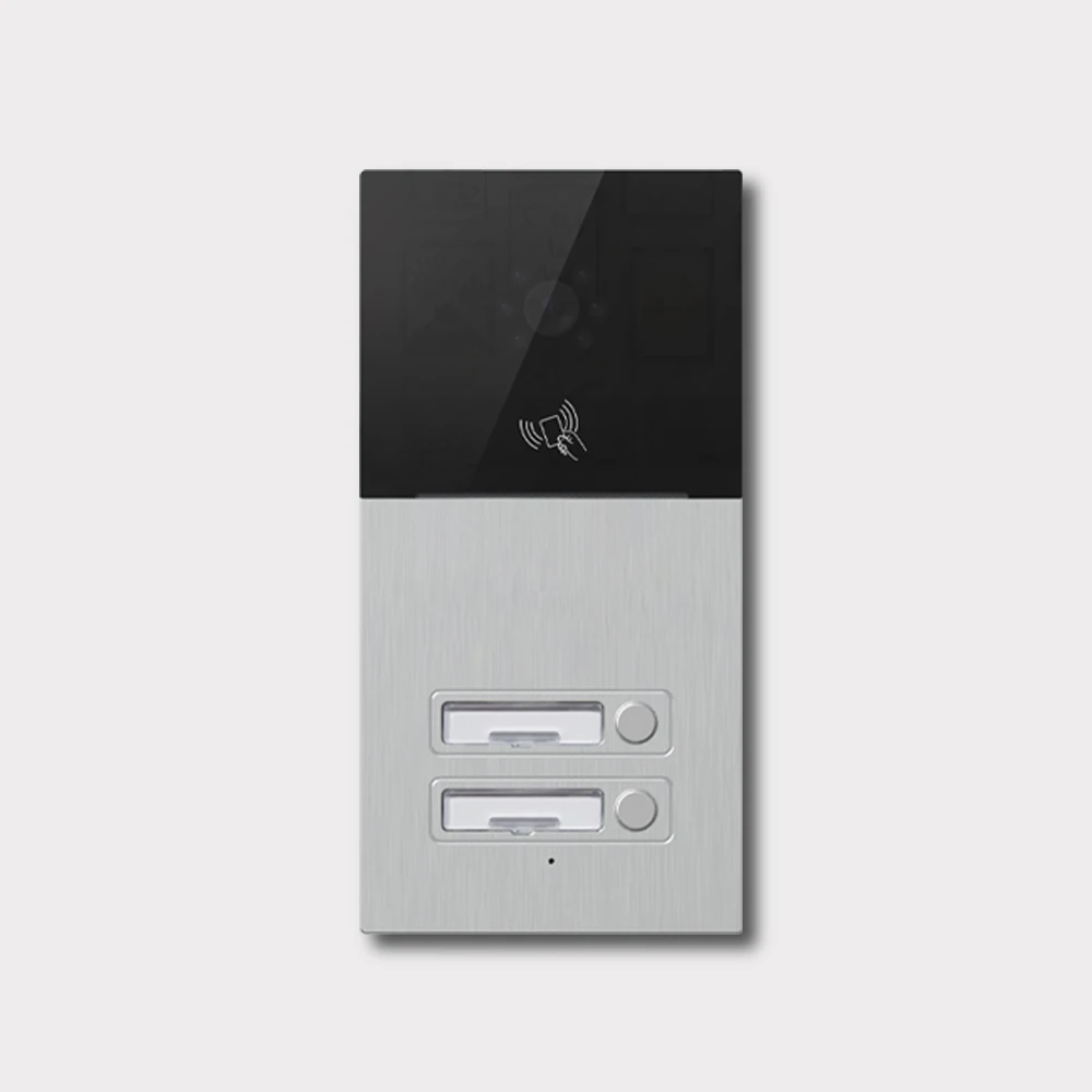 

2 плоских IP-домофона для виллы, видеодомофон для 2 домов, поддержка разблокировки IC-карты с кнопками вызова и биркой имени, дверной звонок